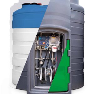 Combined 7500 Litre Plastic Bunded Diesel Tank and 2000 Litre Bunded AdBlue®Tank