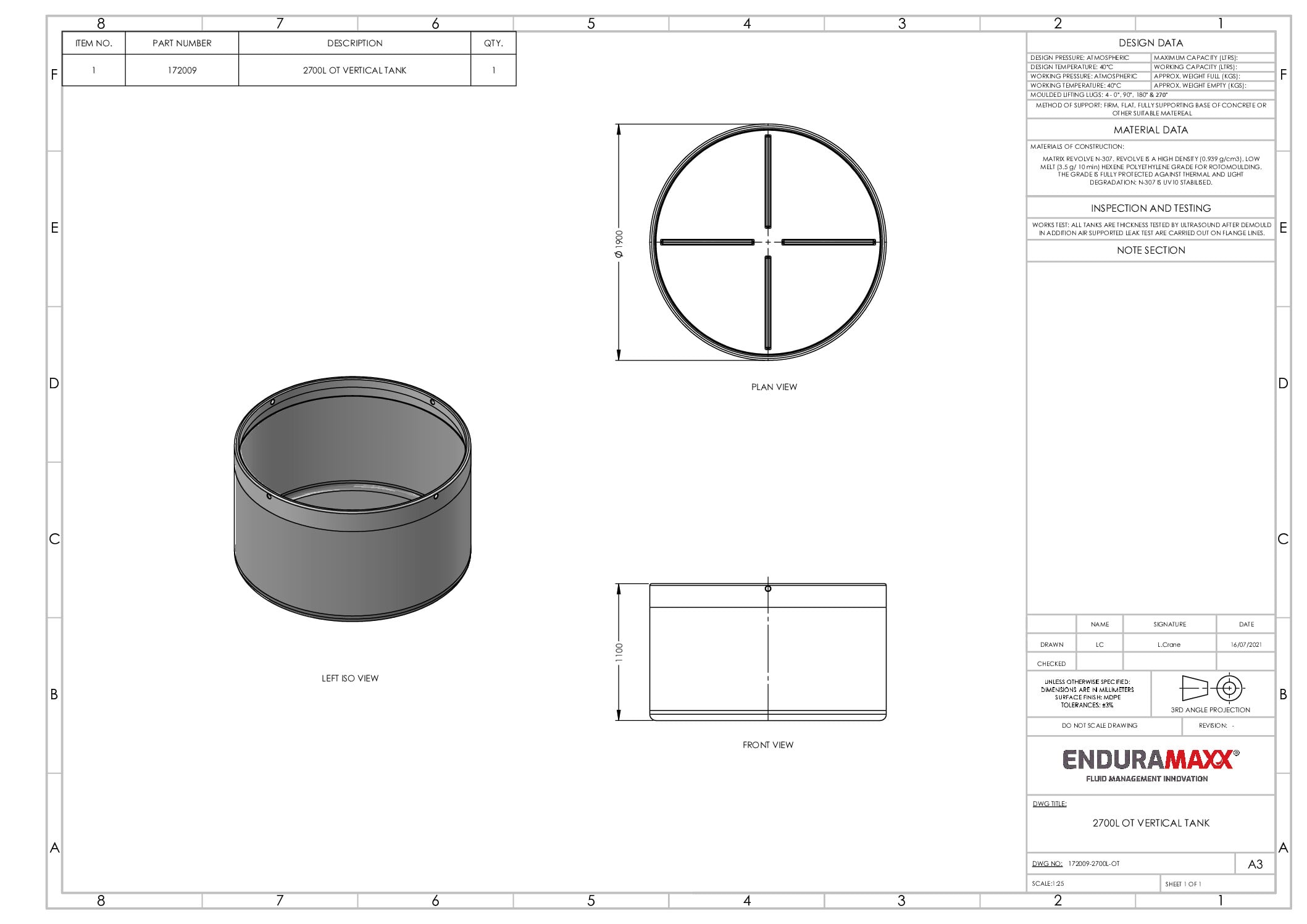 2,700 Litre Open Top Tank - Image 3
